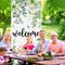 Summer Spring Welcome Door Cover Decoration Eucalyptus Flowers Greenery Door Banner Background Seasonal Porch Door Sign Welcome Front Door Cover for Indoor Outdoor Decor Party Supplies